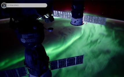 NASA показало завораживающее видео, как полярное сияние выглядит из космоса
