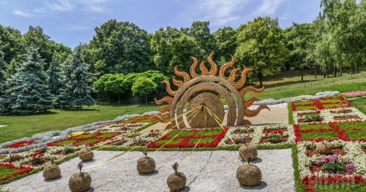 Флористические композиции на Певческом поле в Киеве / © KudaGo.com