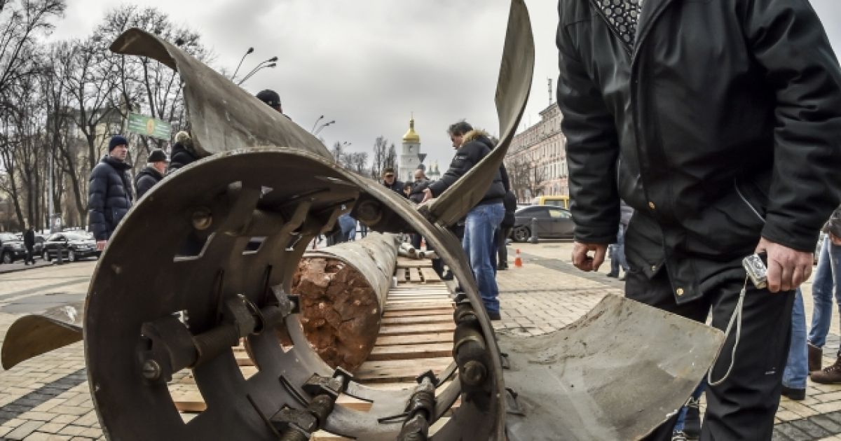 На Михайловской площади выставили "трофейную" российскую военную технику и оружие. / © President.gov.ua
