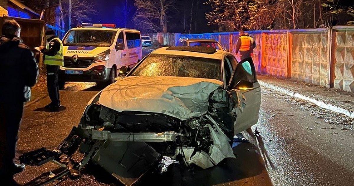 Смертельна ДТП у Голосіївському районі. Фото: ГУ Нацполіції у Києві