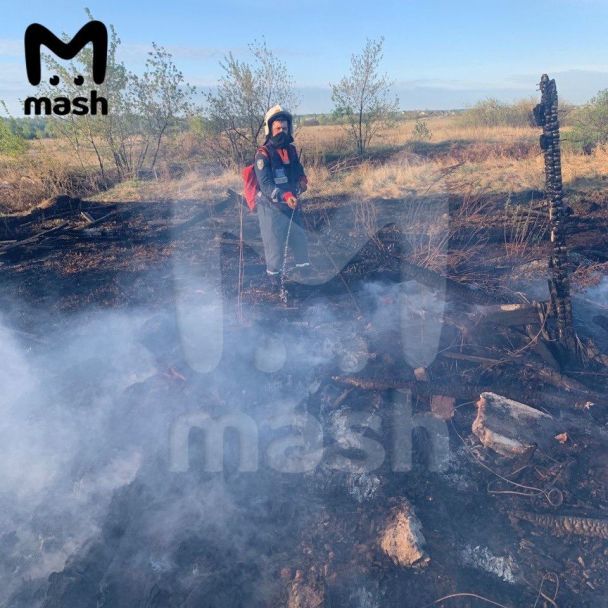 У російському Кургані помітили вогняний смерч. Фото: Mash. / © 