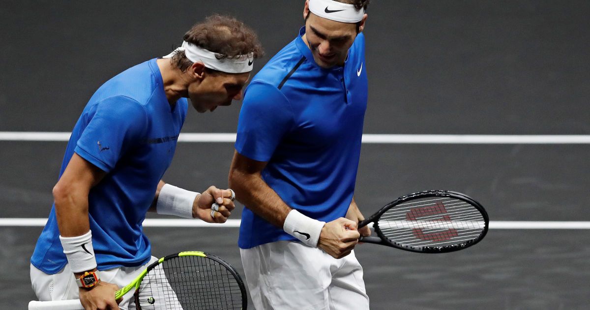 Надаль и Федерер сыграли вместе на выставочном турнире / © Reuters