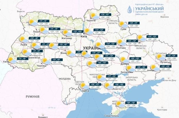 Прогноз погоди в Україні на 6 вересня / © Укргідрометцентр