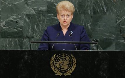 Российская делегация покинула зал Генассамблеи ООН перед речью Грибаускайте