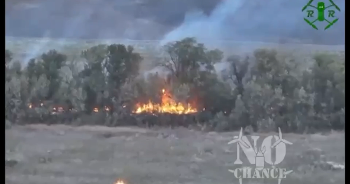 Робота дрона "Дракаріс", який розпилює термітну суміш
