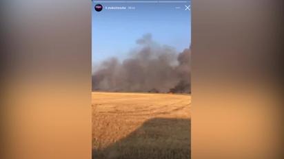 Поблизу Кременчука запалили стерню: село затягло густим димом