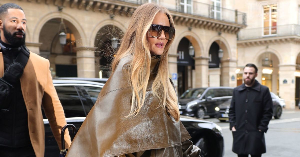 On the streets of Paris: the stylish Rosie Huntington-Whiteley was ...