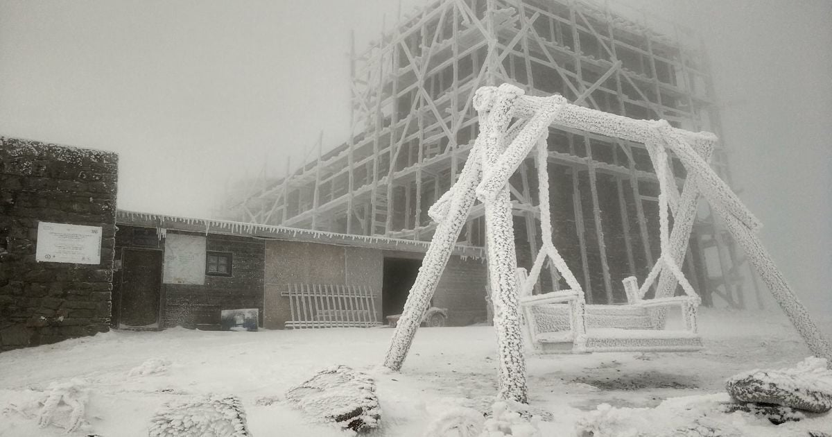 Снег в Карпатах 17 октября