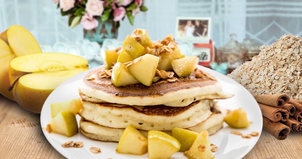 Запашні яблучно-вівсяні оладки