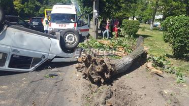 У Києві автомобіль із чоловіками напідпитку протаранив дерево_3 / © Еспресо.TV