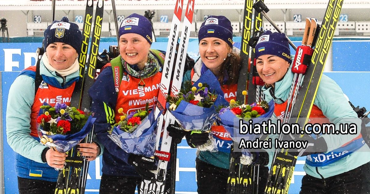 Збірна України виборола медаль у жіночій естафеті на Чемпіонаті світу з біатлону