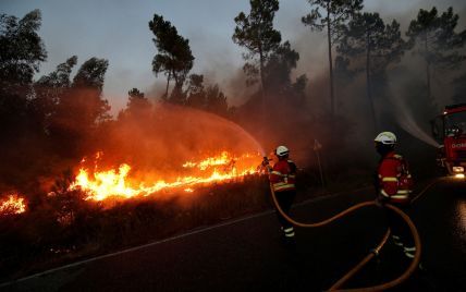 В Португалии во время тушения масштабных пожаров упал и взорвался вертолет