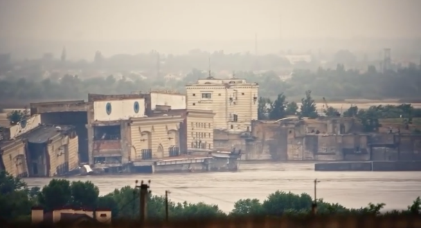 Кадри з Каховської ГЕС на 21 день після теракту / Скриншот / ©