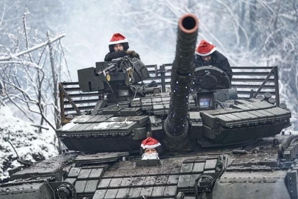 Військові святкують Різдво на фронті/ Фото: Костянтин та Влада Ліберови