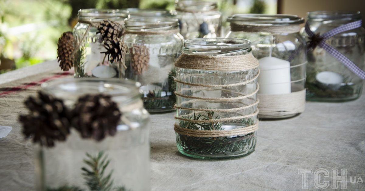 Декоративный фонарь из обычной банки