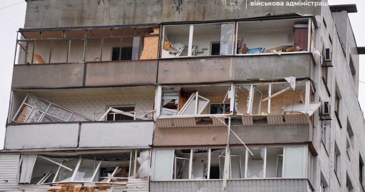 Разрушения из-за атаки на Запорожье 23 января/Фото: телеграм-канал Ивана Федорова