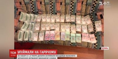 На Волині затримали на хабарі посадовця обласного управління Державної виконавчої служби