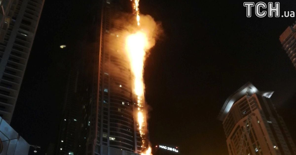 Пекельний вогонь: у 79-поверховому хмарочосі в Дубаї намагаються загасити сильну пожежу