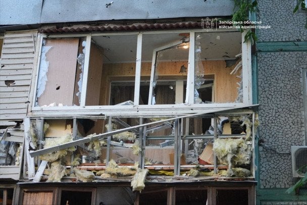 Зранку російські дрони атакували Запоріжжя. / © Очільник Запорізької ОВА Іван Федоров