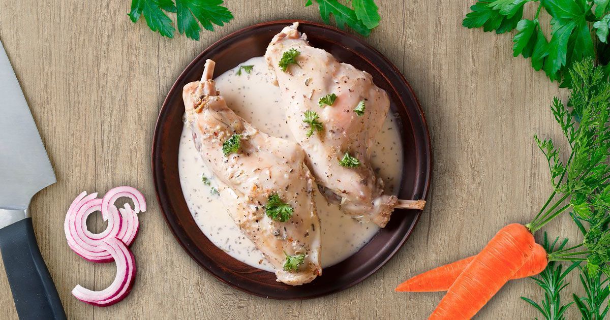 Печеня із кролика з вершками