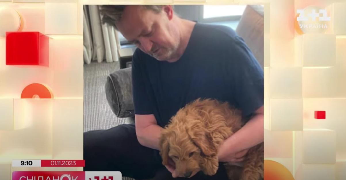 Мэттью Перри с домашним любимцем / © 