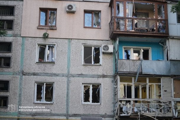Зранку російські дрони атакували Запоріжжя. / © Очільник Запорізької ОВА Іван Федоров