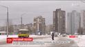 Снегопад вызвал коллапс на улицах Киева