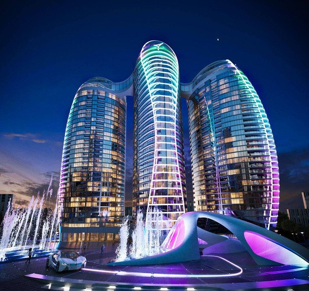 ЖК Taryan Tower має унікальний футуристичний стиль / © OLX
