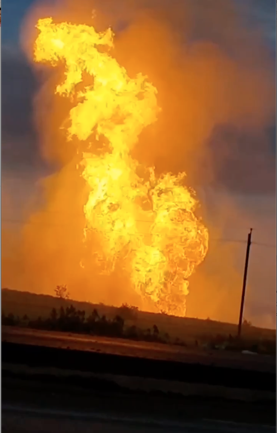 Пожежа в Саратові після розгерметизації газопроводу / Скриншот / © 