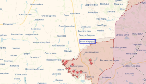 Олександропіль на карті / © Deepstatemap