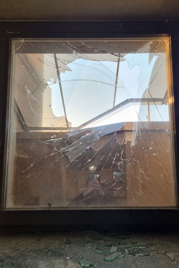 Пошкоджене вікно в храмі / © Інформаційний ресурс УГКЦ