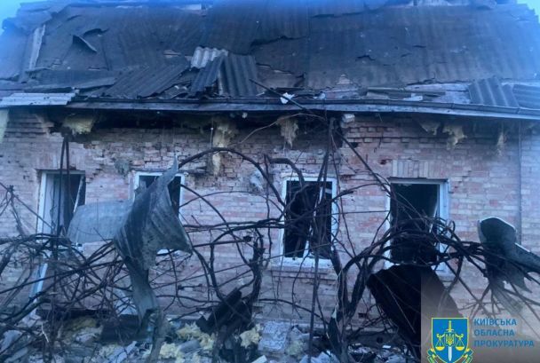 Разрушение на Киевщине в результате ракетной атаки 21 марта/Фото: Киевская областная прокуратура