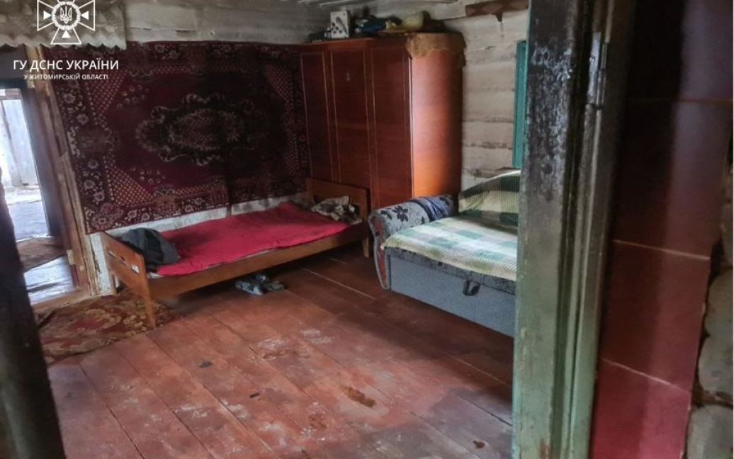 Будинок на Житомирщині, де загинули діти / © ДСНС