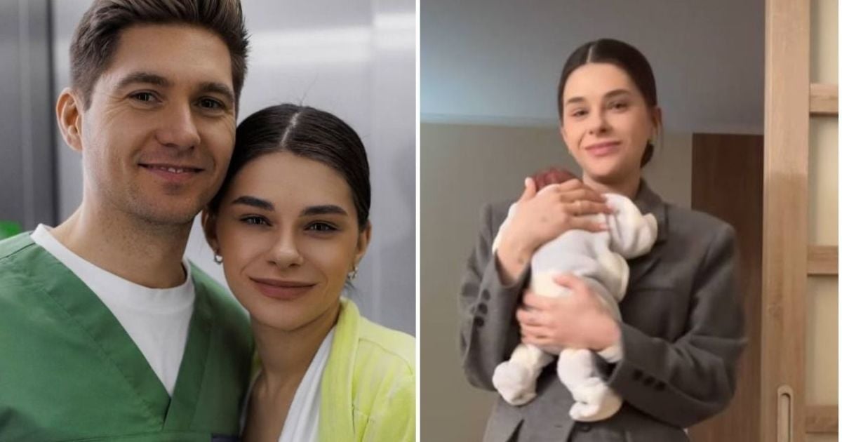 Дружина Володимира Остапчука з новонародженим сином