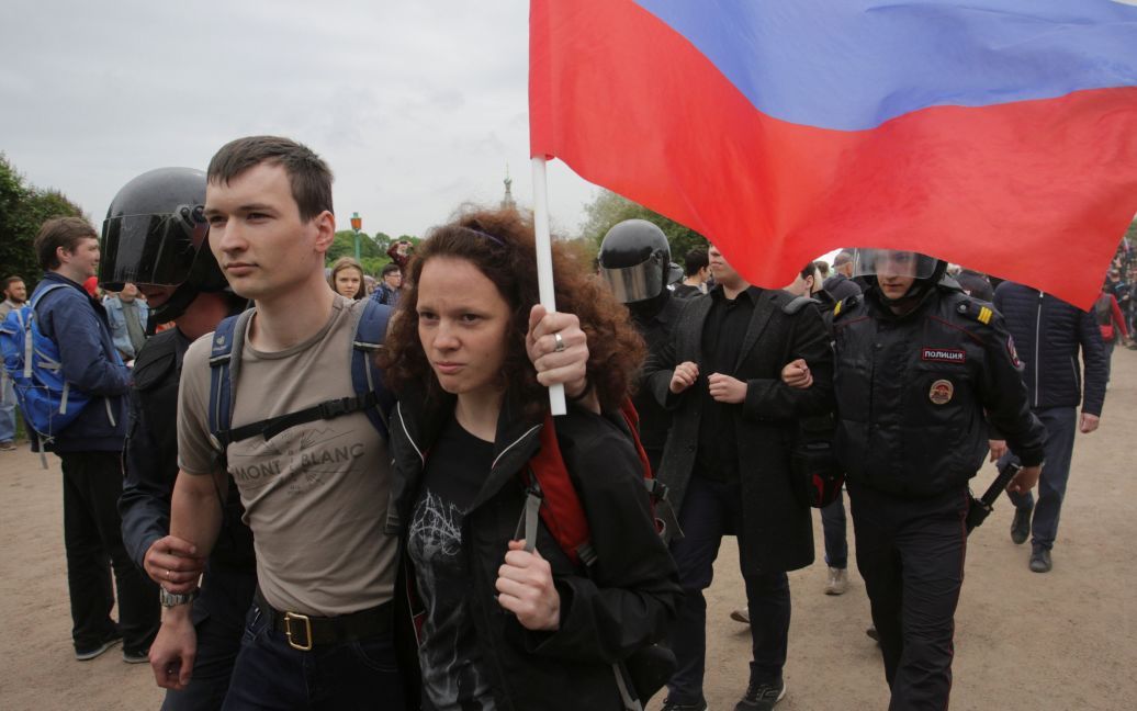Фото з акції у Санкт-Петербурзі / © Reuters