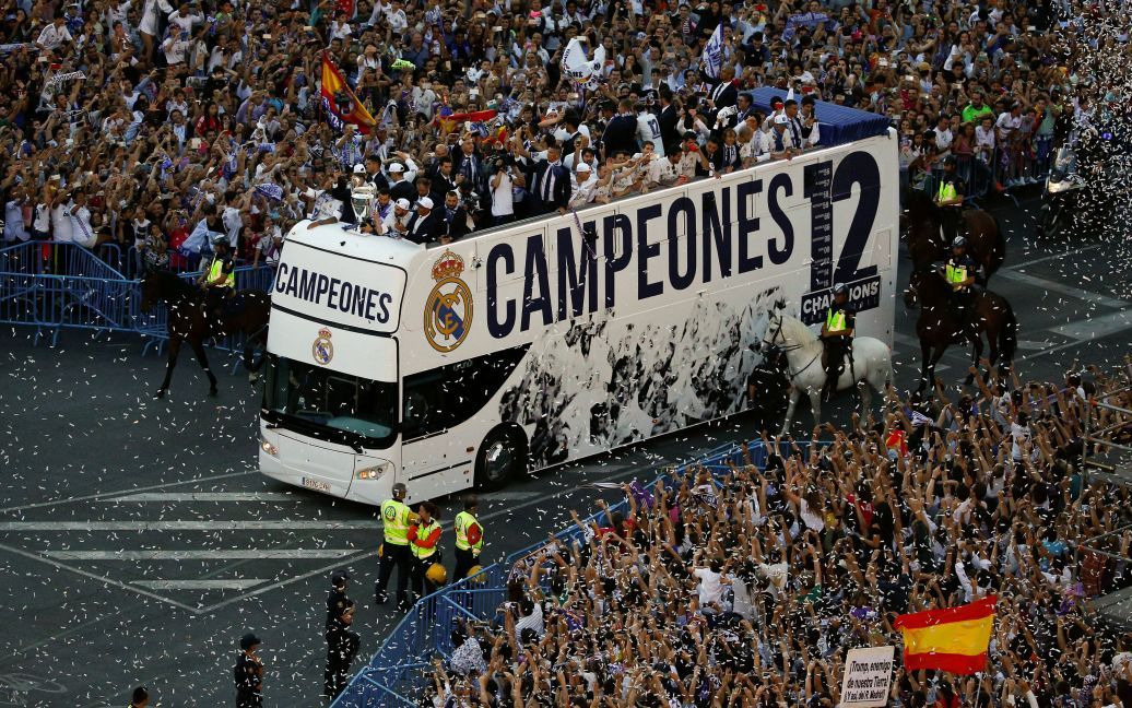 "Реал" відсвяткував перемогу в Лізі чемпіонів. / © Reuters