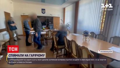 Новини України: у Кропивницькому на хабарі у 20 тисяч доларів затримали керівника навчального закладу