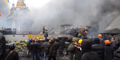 В Сети появилось ранее неопубликованное видео мощного взрыва на Евромайдане