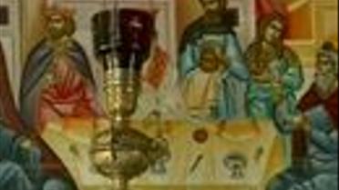 Ікона відбилася на склі