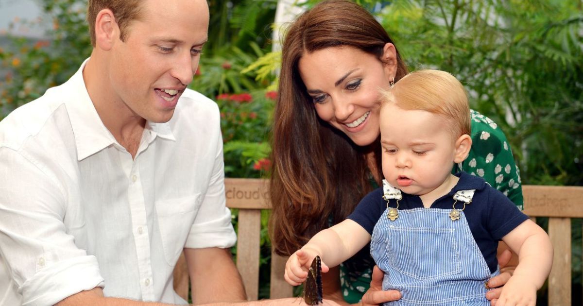 Герцогиня Кембриджская и принц Уильям с сыном Георгом