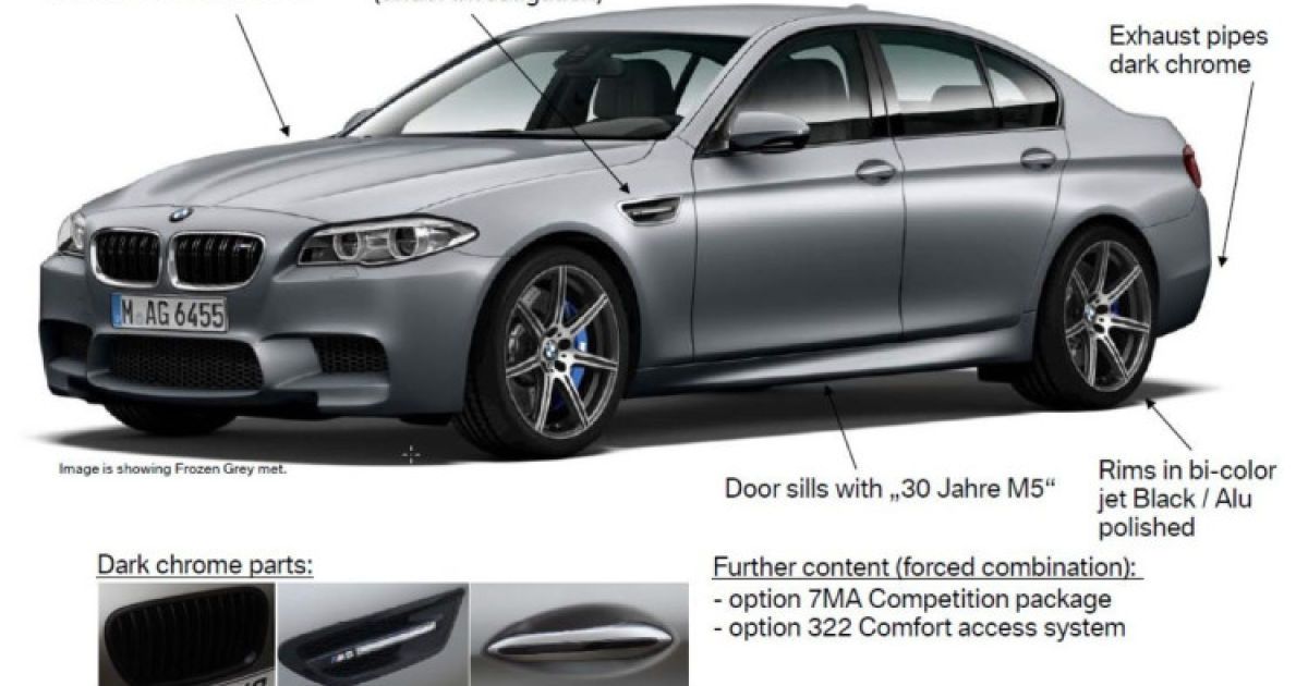 BMW выпустит юбилейную версию М5