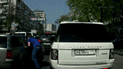 Российский Range Rover был заснят во время беспредела в Киеве