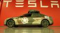 Tesla Model S одела военный камуфляж