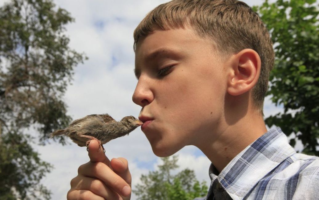 Вадим і його горобець Абі / © bigpicture.ru