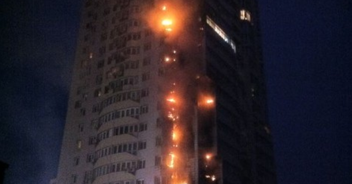 У Києві вночі горіла багатоповерхівка