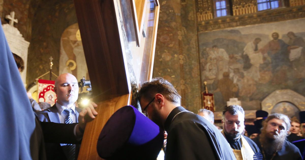 Патріарх Кирило прибув до Києва з великою святинею. Фото Володимира Гонтара / © УНІАН