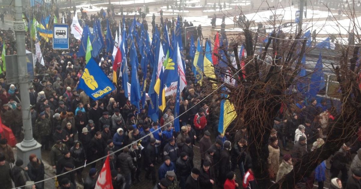 Опозиція перекрила центр Вінниці / © facebook.com/Свобода слова