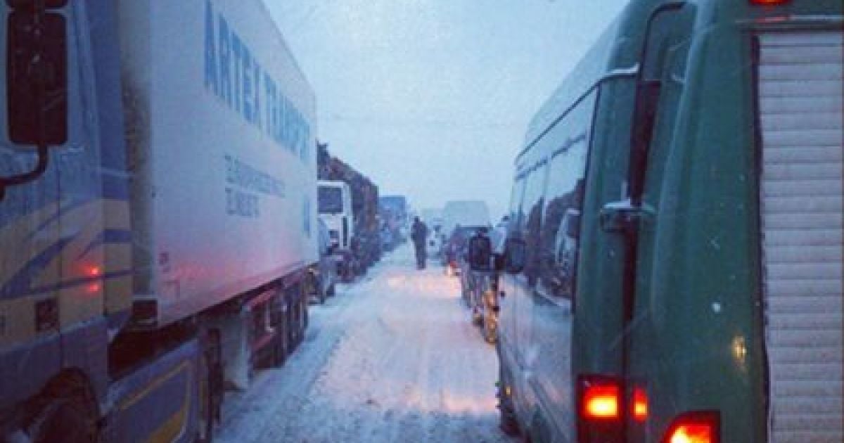 Охлобистін ночував посеред білоруської траси