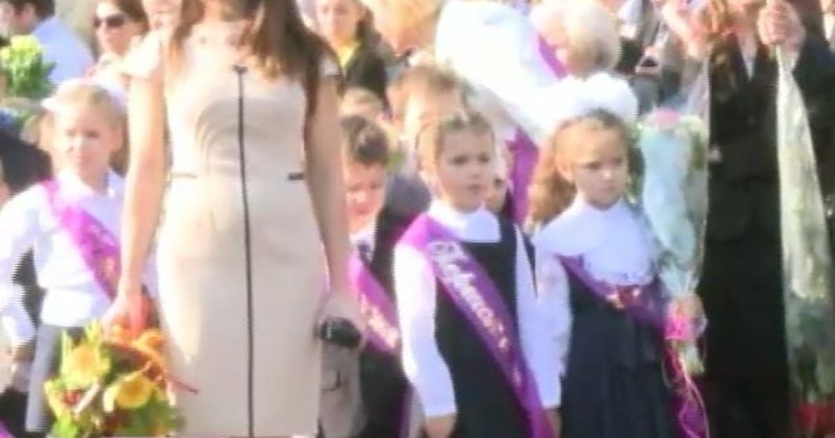 Подкопаєва на лінійці стояла у перших рядах