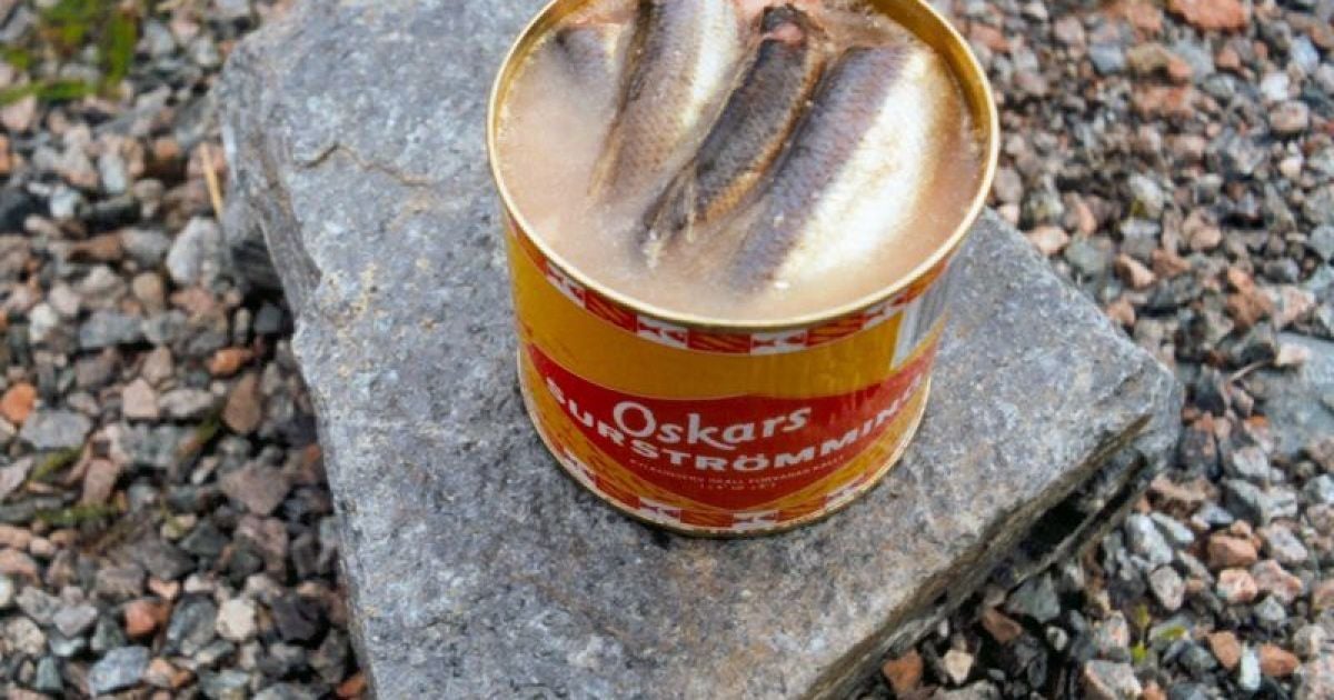 3. Сюрстремінг

Шведський національний продукт, що представляє собою консервований квашений оселедець, який пахне так, що зазвичай через сморід його їдять на відкритому повітрі. Рецепт цієї страви наступний. З оселедця видаляють нутрощі. кров і жир, залишаючи лише апендикс та ікру. Потім оселедець посипають сіллю, укладають у відкритий посуд і залишають киснути. Під час цього процесу власні ферменти і бактерії утворюють, серед інших, пропіонову, масляну і оцтову кислоти, а також сірководень. Потім оселедець упаковують в консервні банки, де він продовжує киснути. / © bigpicture.ru